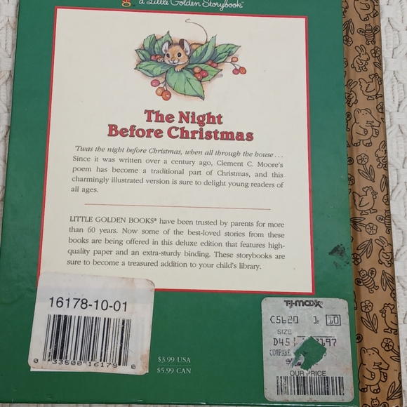 First Little Golden Book Storybook Editioin 1997 The Night Before Christmas - Picture 3 of 6